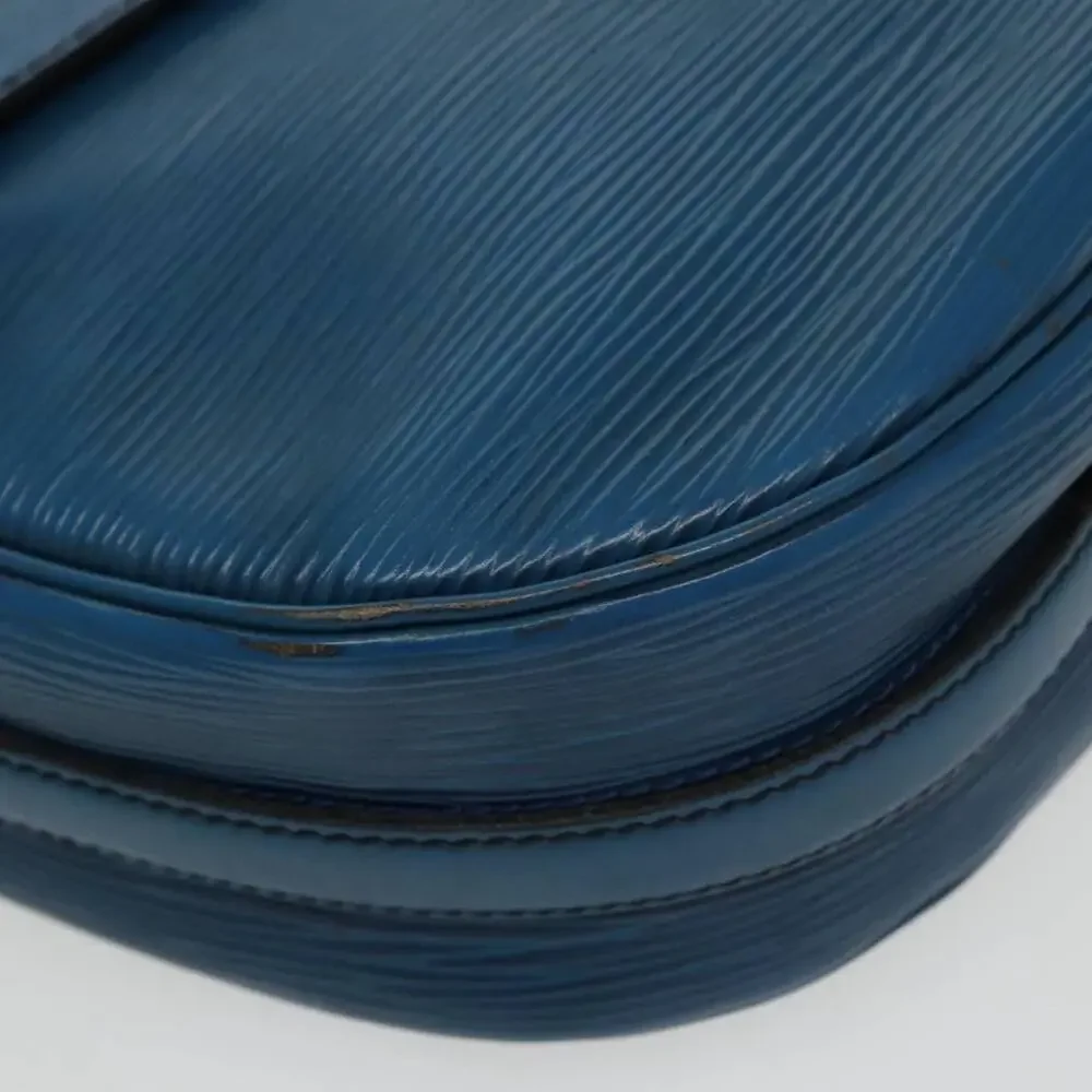 LOUIS VUITTON Epi June Feuille Shoulder Bag Blue M52155